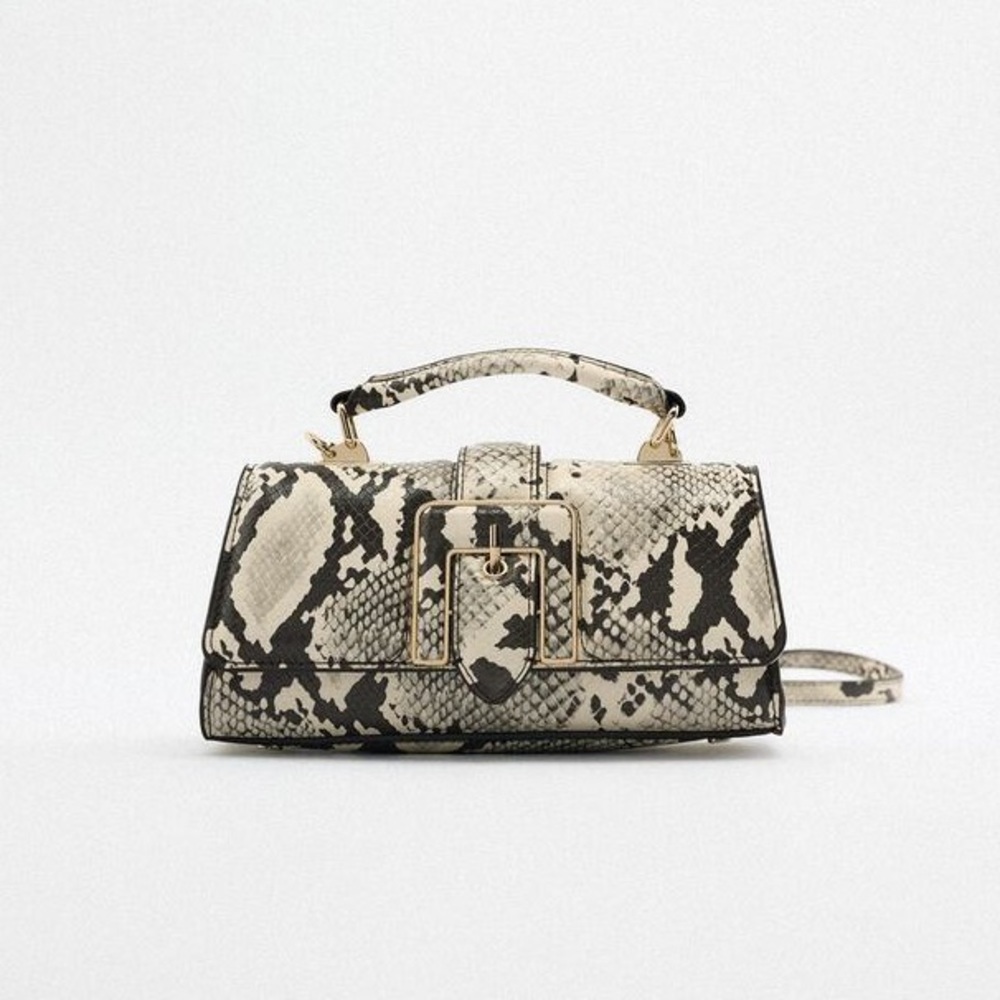 ZARA PRINTED MINI BAG WITH BUCKLE NWT